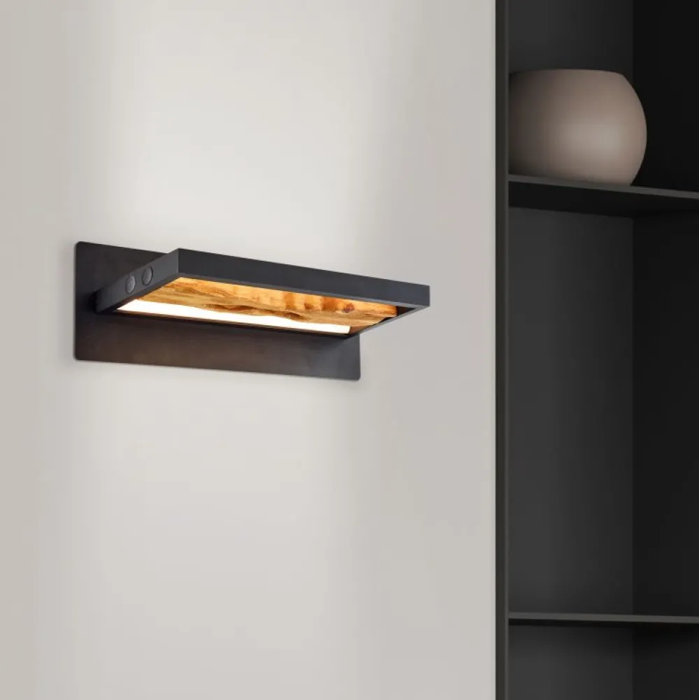 Online Brilliant Chaumont 35cm vägglampa Trä