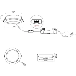 Best Designlight City Downlight 12/14/16W Vit