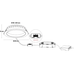 Designlight City Downlight 28/32/36W Vit