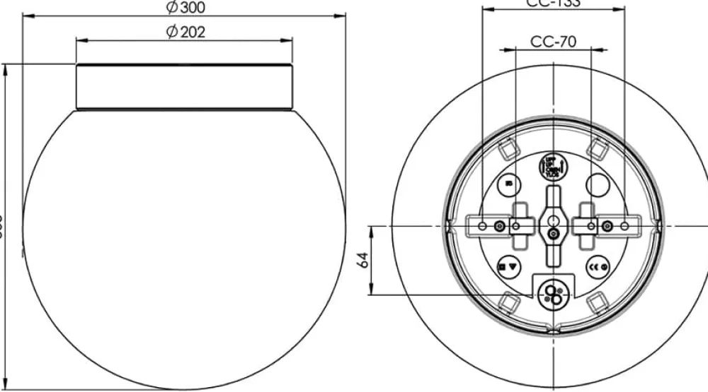 Discount Ifö electric Classic Glob 300 badrumslampa