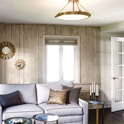 Hot Elstead Lighting Collier Ø56 plafond Antikmässing