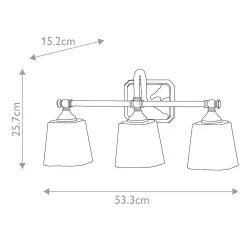Clearance Elstead Lighting Concord 53cm badrumslampa Krom