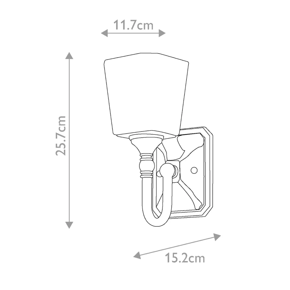 Elstead Lighting Concord 26cm badrumslampa Krom