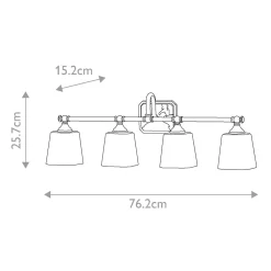 Clearance Elstead Lighting Concord 76cm badrumslampa Krom