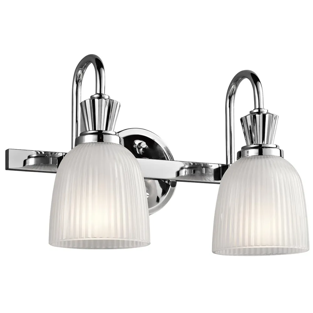 New Elstead Lighting Cora 40cm badrumslampa Polerad krom