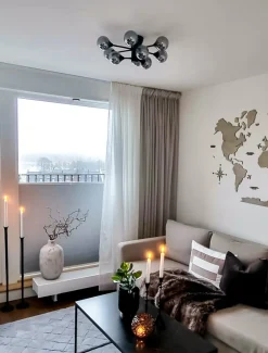 Hot Aneta Lighting Cosmos 52cm plafond Svart
