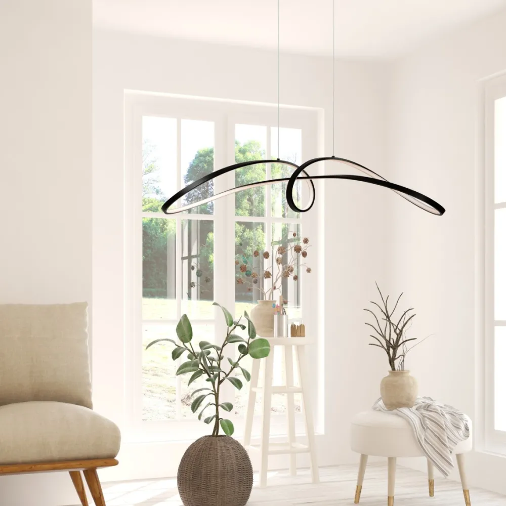 Best Maytoni Curve 92cm taklampa Svart