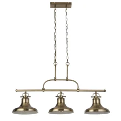 Outlet Searchlight Dallas 96cm taklampa Antikmässing