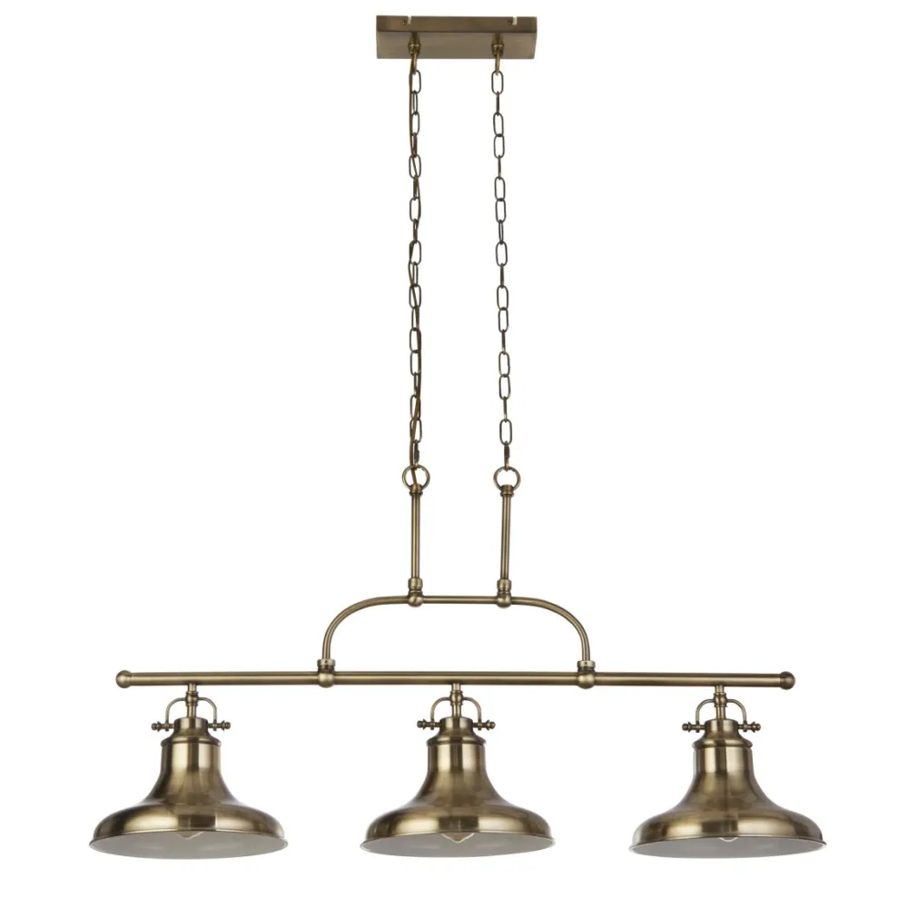 Outlet Searchlight Dallas 96cm taklampa Antikmässing