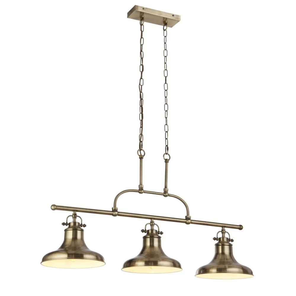 Outlet Searchlight Dallas 96cm taklampa Antikmässing