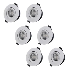 Hot Designlight D-007 Downlight 2700K 6-pack Vit