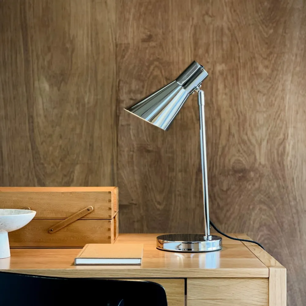 New Dyberg Larsen DL12 45cm skrivbordslampa Krom