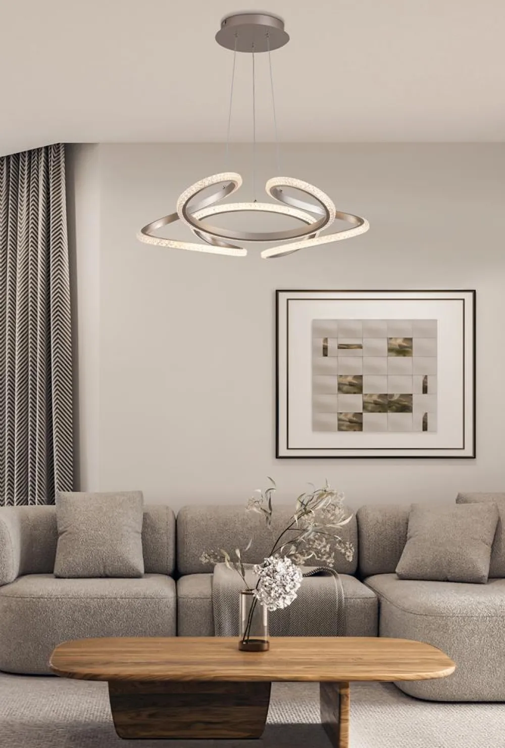 Online Searchlight Doodle Ø60 taklampa Champagne