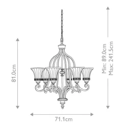 Elstead Lighting Drawing Room Ø70 taklampa Brons