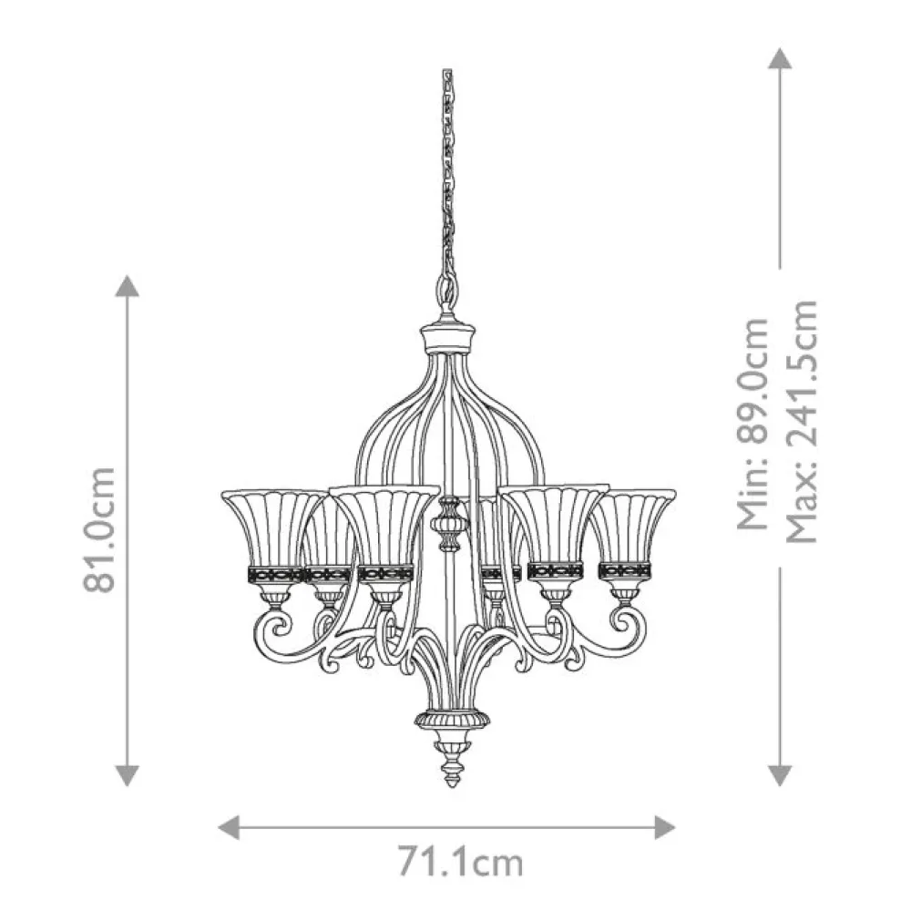 Elstead Lighting Drawing Room Ø70 taklampa Brons