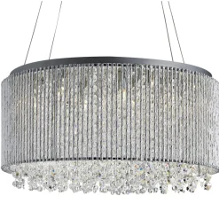 Outlet Searchlight Elise Ø40 taklampa Krom