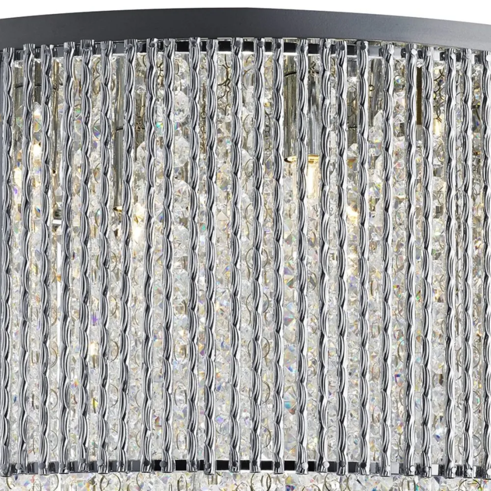 Outlet Searchlight Elise Ø40 taklampa Krom