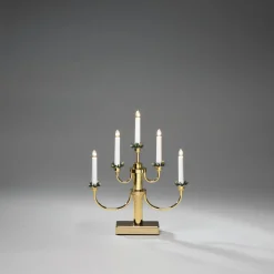 New Konstsmide Elljusstake 5ljus Mässing