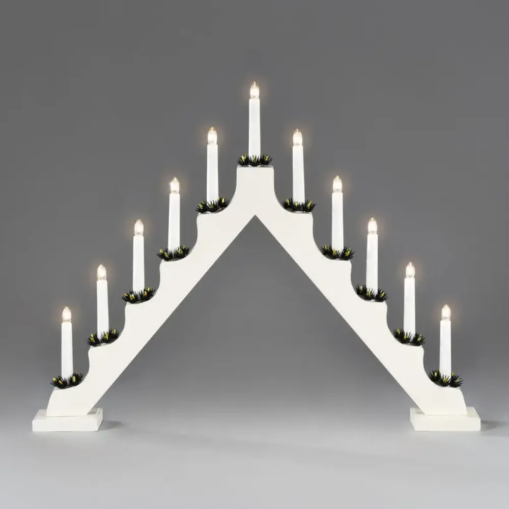 Outlet Konstsmide Elljusstake 11ljus Vit