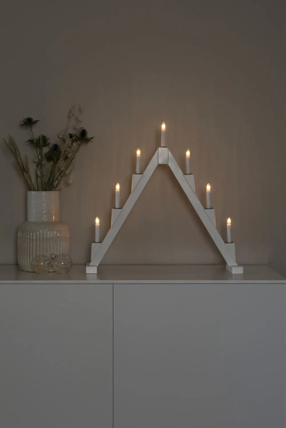 New Konstsmide Elljusstake 7ljus vikbar