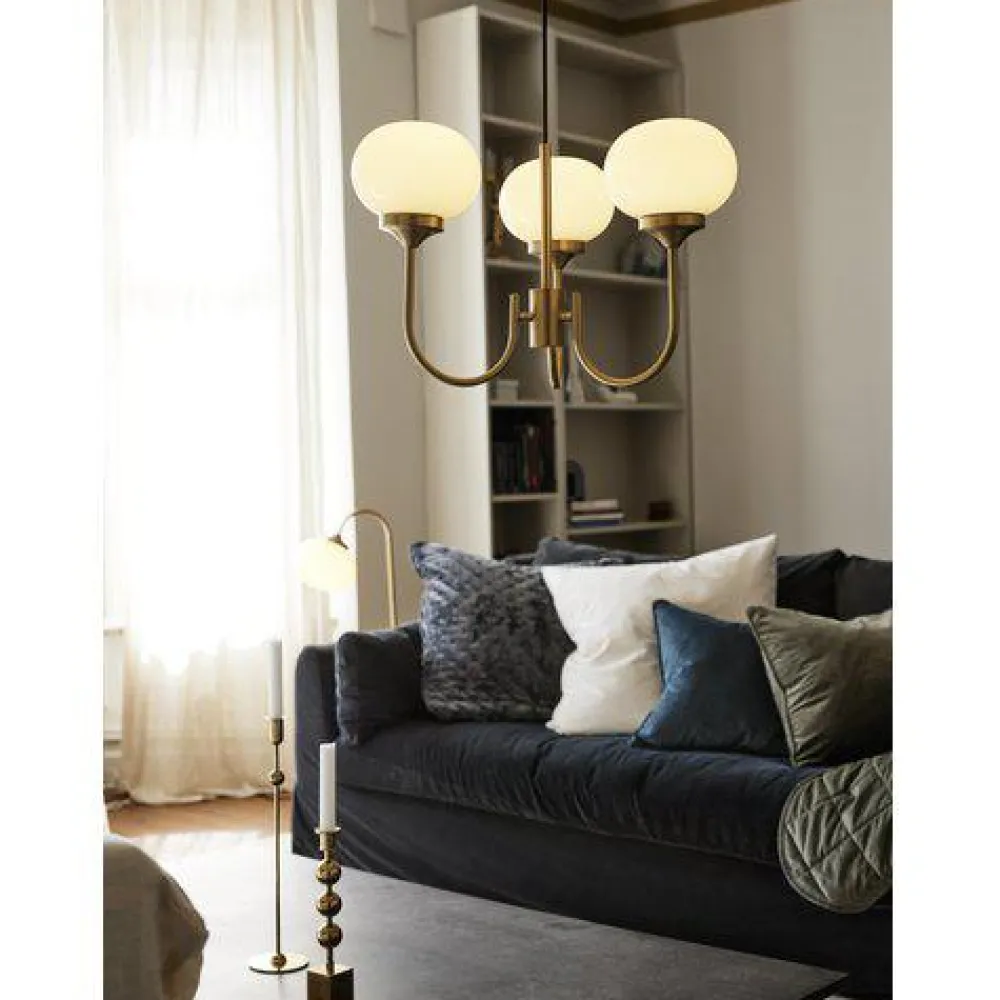 New PR Home Elsy 3 Ø60 taklampa Borstad mässing