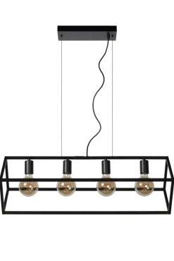Clearance Lucide Fabian 80cm taklampa Svart