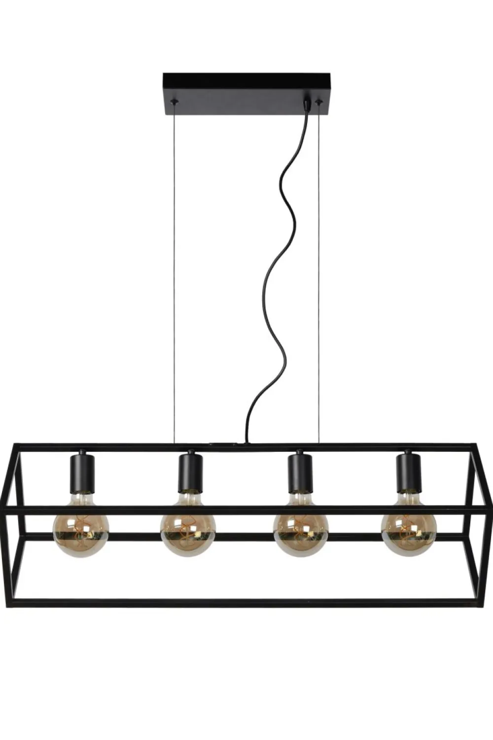Clearance Lucide Fabian 80cm taklampa Svart