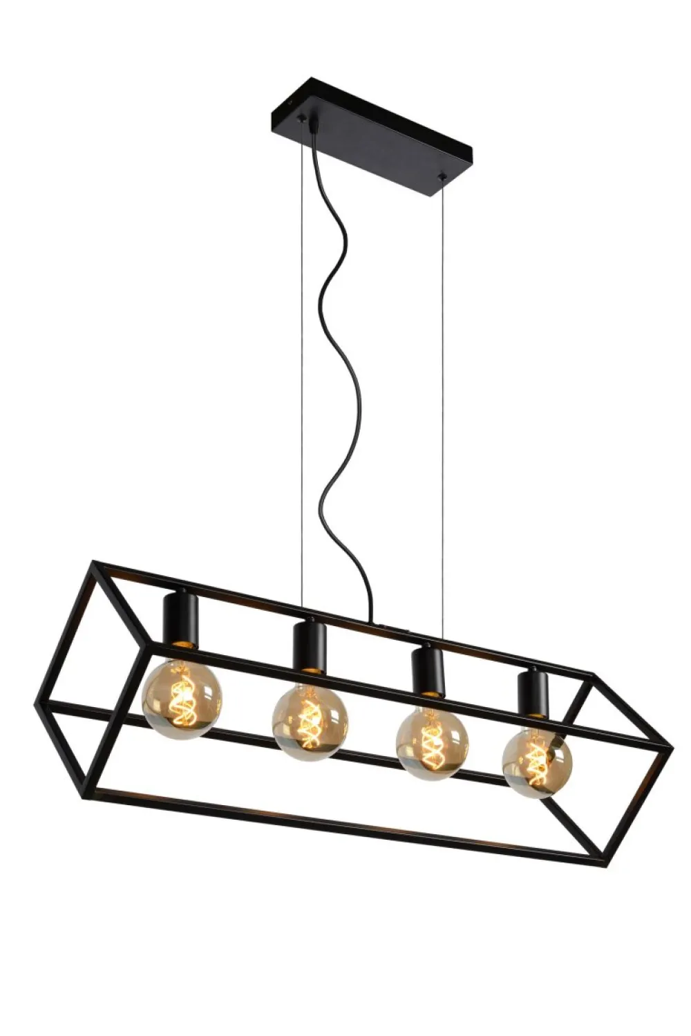 Clearance Lucide Fabian 80cm taklampa Svart