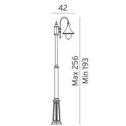 Sale Norlys Firenze 255cm stolpe Svart