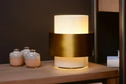 Best Lucide Firmin 24cm bordslampa Mattguld/mässing