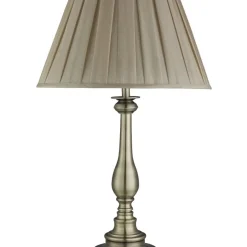 Best Searchlight Flemish 62cm bordslampa Antikmässing