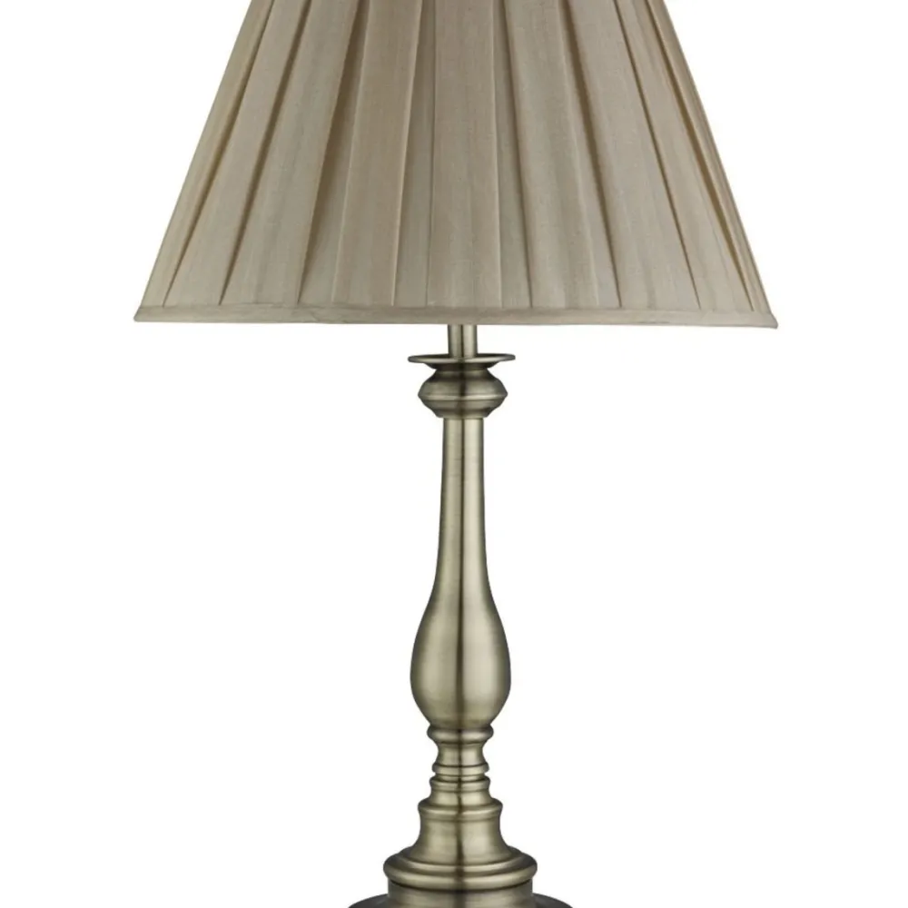 Best Searchlight Flemish 62cm bordslampa Antikmässing
