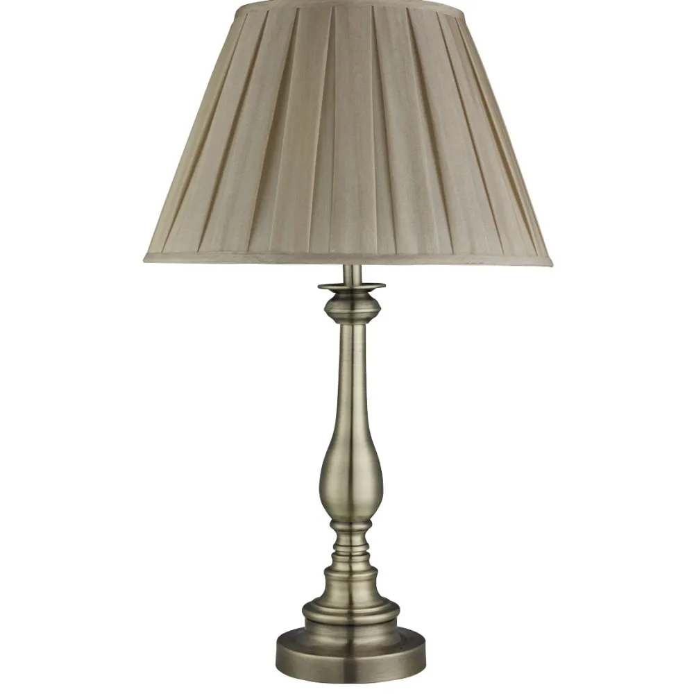 Best Searchlight Flemish 62cm bordslampa Antikmässing