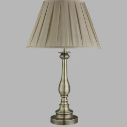 Best Searchlight Flemish 62cm bordslampa Antikmässing