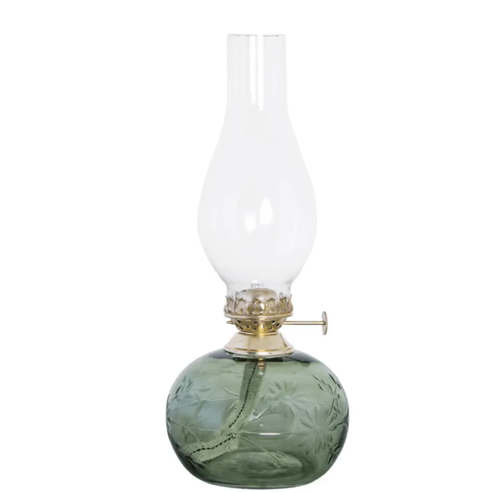 Discount Strömshaga Fotogenlampa Oval Blomma Grön