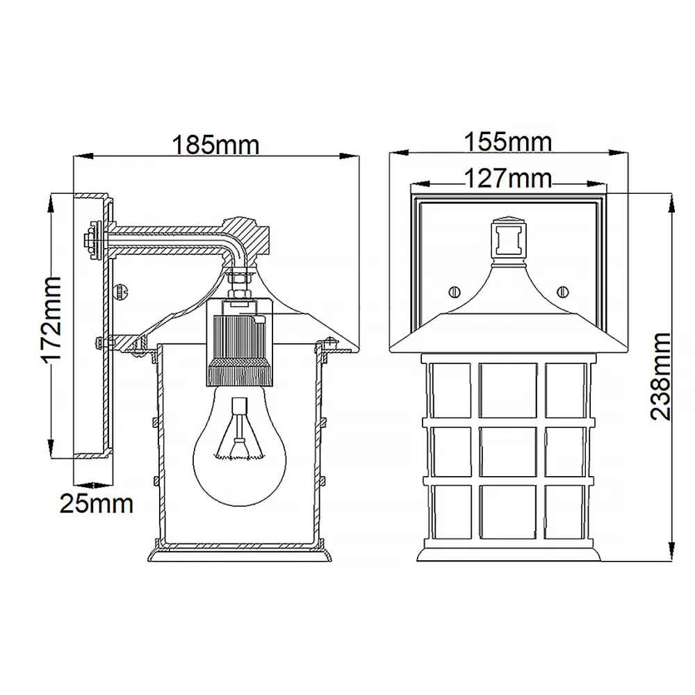 Hot Elstead Lighting Freeport 24cm utelampa