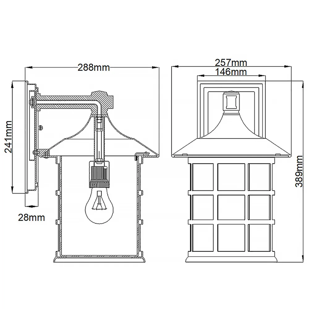New Elstead Lighting Freeport 40cm utelampa