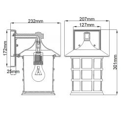 Best Elstead Lighting Freeport 30cm utelampa