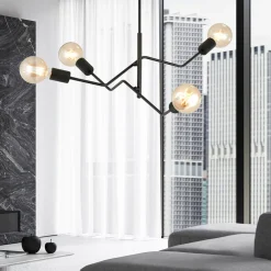 Discount Emibig Lighting Frix 66cm taklampa Svart