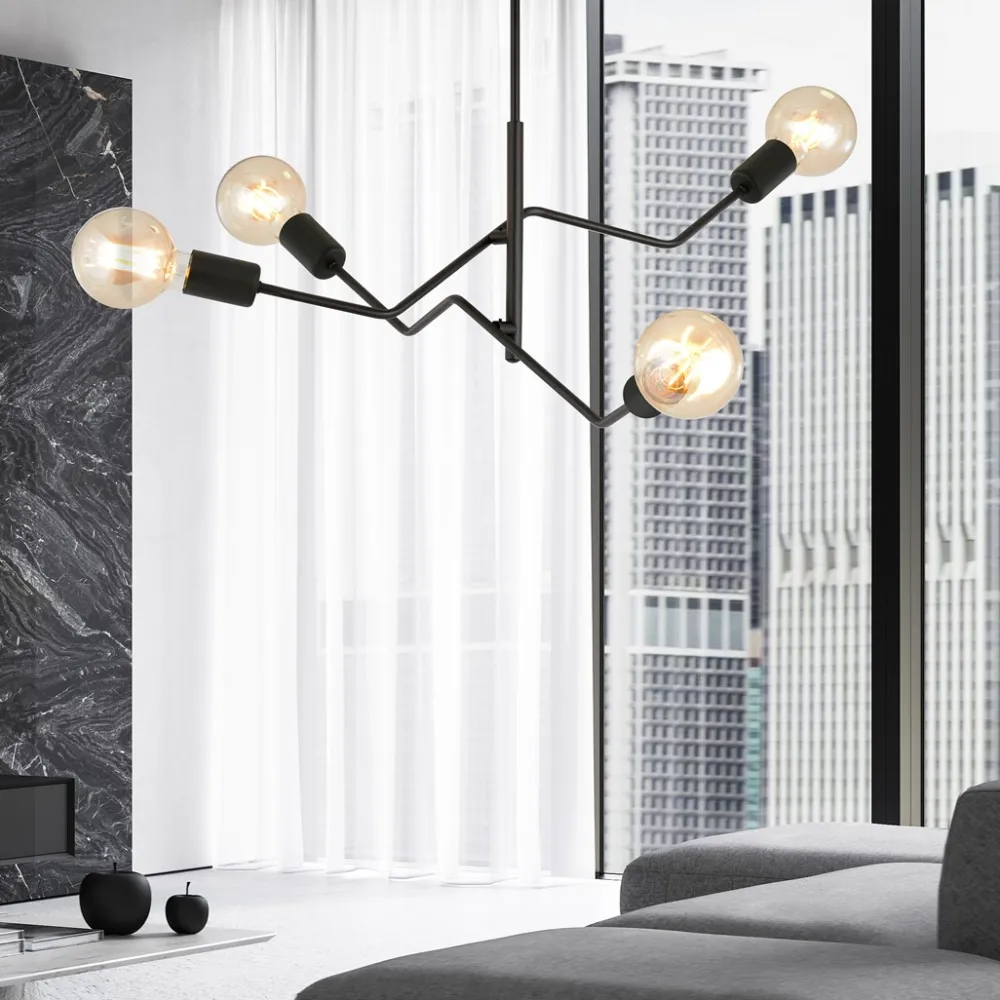 Discount Emibig Lighting Frix 66cm taklampa Svart