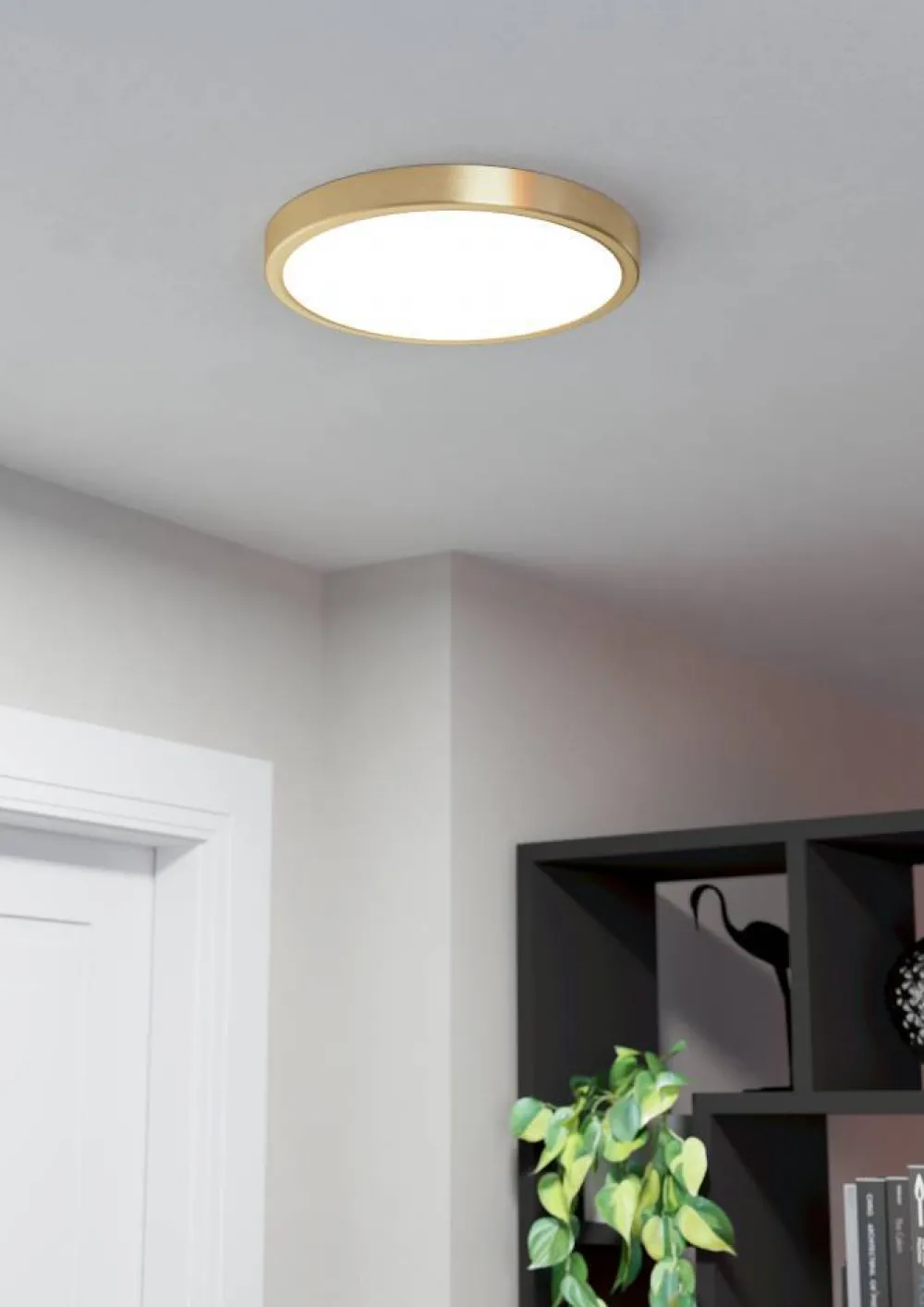 Best Eglo Fueva Ø28 plafond Borstad mässing