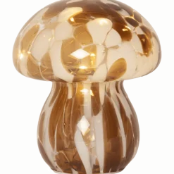 Discount Star Trading Funghi 15cm bordslampa Brun