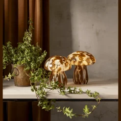 Online Star Trading Funghi 17cm bordslampa Brun