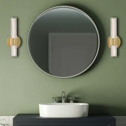 Outlet Elstead Lighting Georgette 35cm badrumslampa Mässing