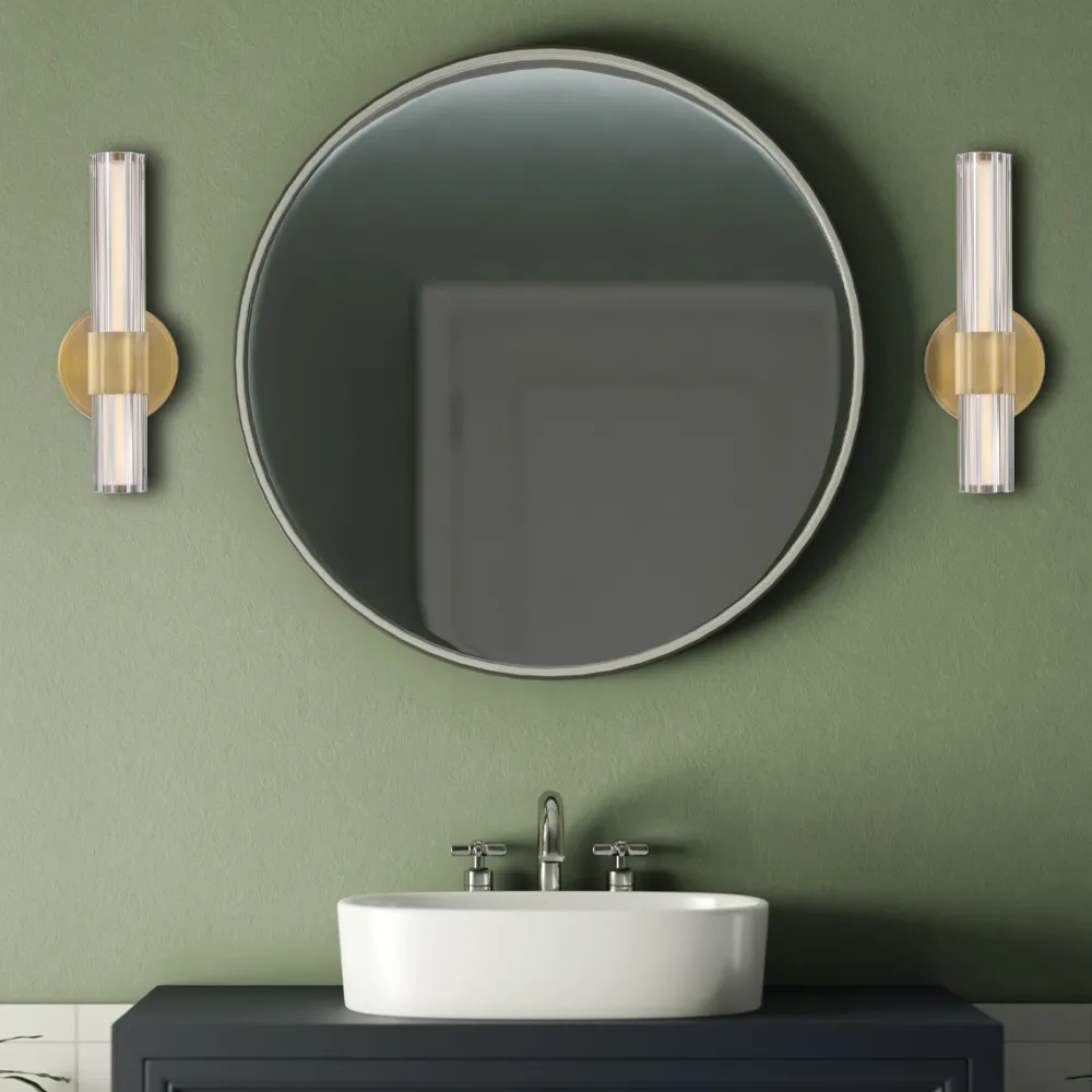 Outlet Elstead Lighting Georgette 35cm badrumslampa Mässing