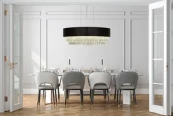 Outlet Searchlight Glamour 100cm taklampa Svart