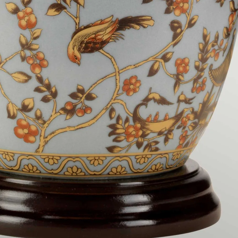 Outlet Elstead Lighting Gold Birds 65cm bordslampa Flerfärgad