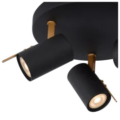 Hot Lucide Grony 3 spotlight Svart