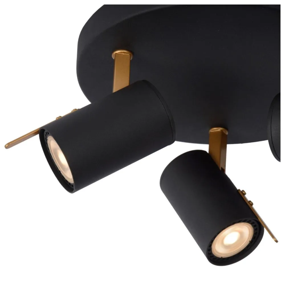 Hot Lucide Grony 3 spotlight Svart