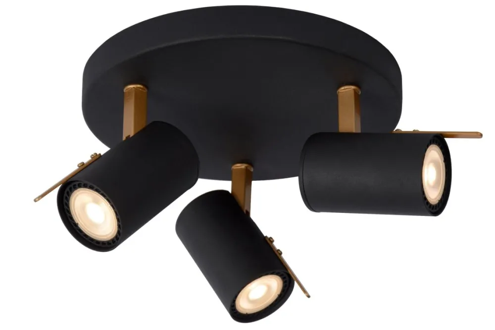 Hot Lucide Grony 3 spotlight Svart